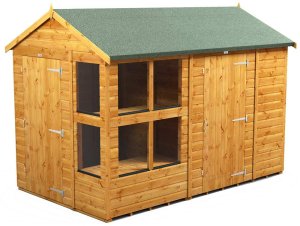 Power 10x6 Apex Combined Potting Shed with 6ft Storage Section